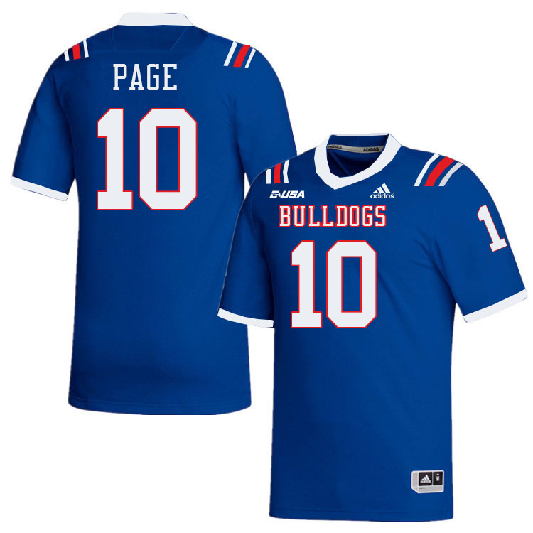 Daylin Page Louisiana Tech Jersey,LA Tech Bulldogs Football Jerseys,Uniforms,Gears-Blue